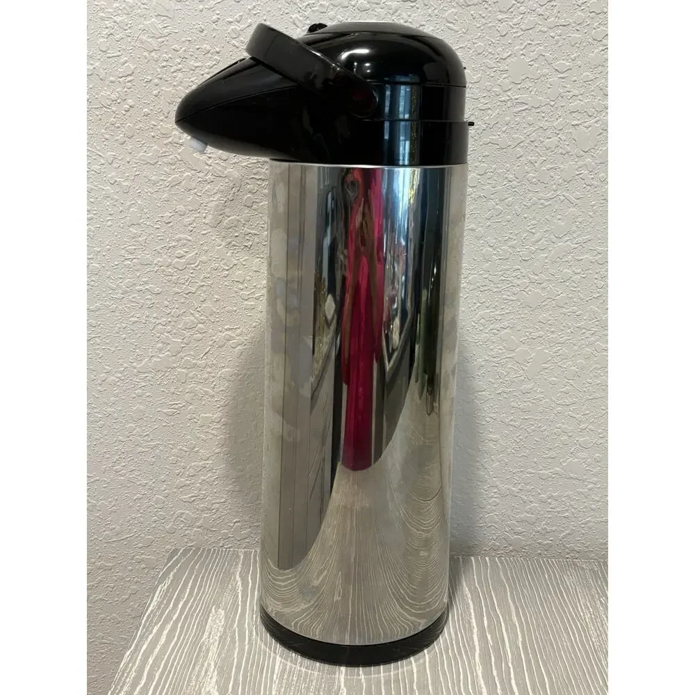 Nissan Glass Vacuum Thermos Insulated Pump Pot Hot Cold Beverage Server